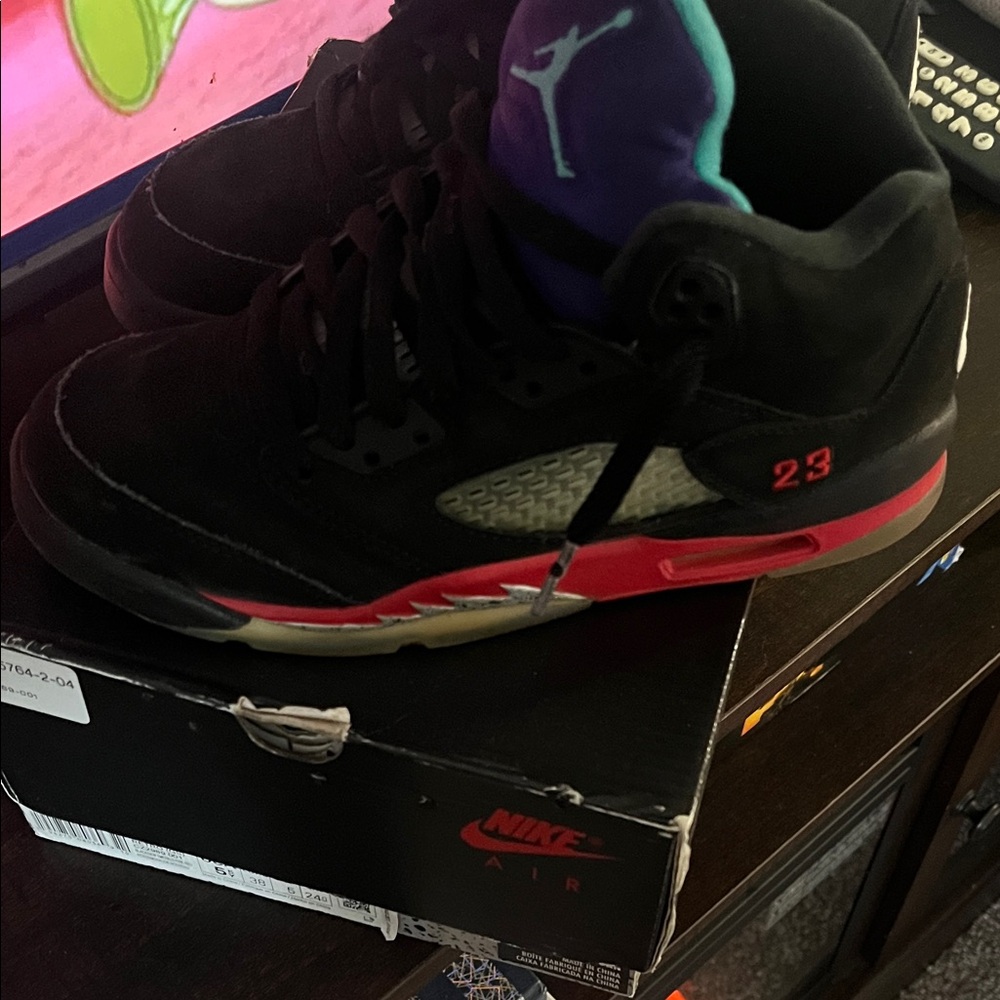 Jordan Kids Sneakers Black and Red